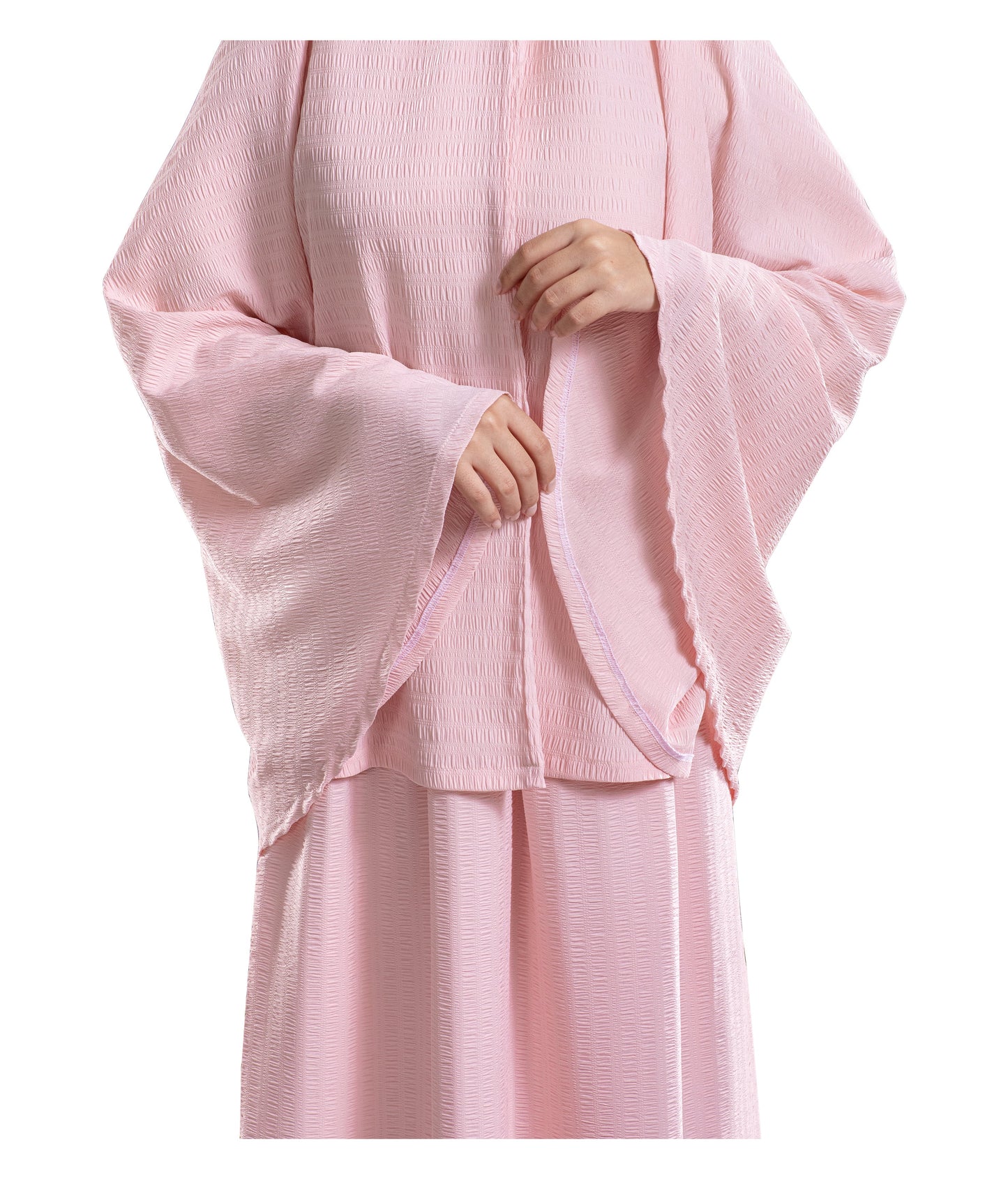 ملابس صلاة إسلامية باللون الوردي البسيط