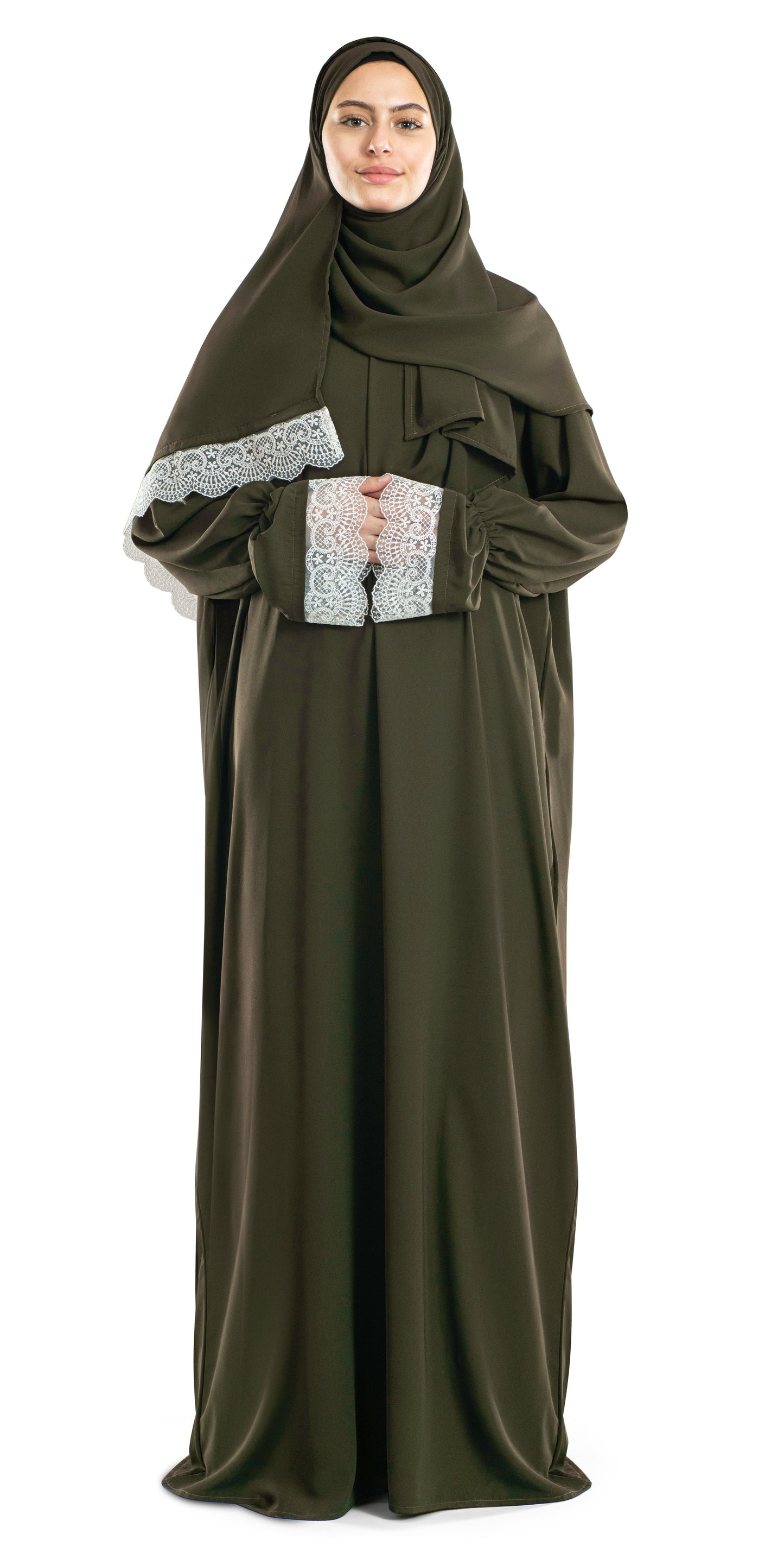 Evergreen Lace Islamic Prayer Wear