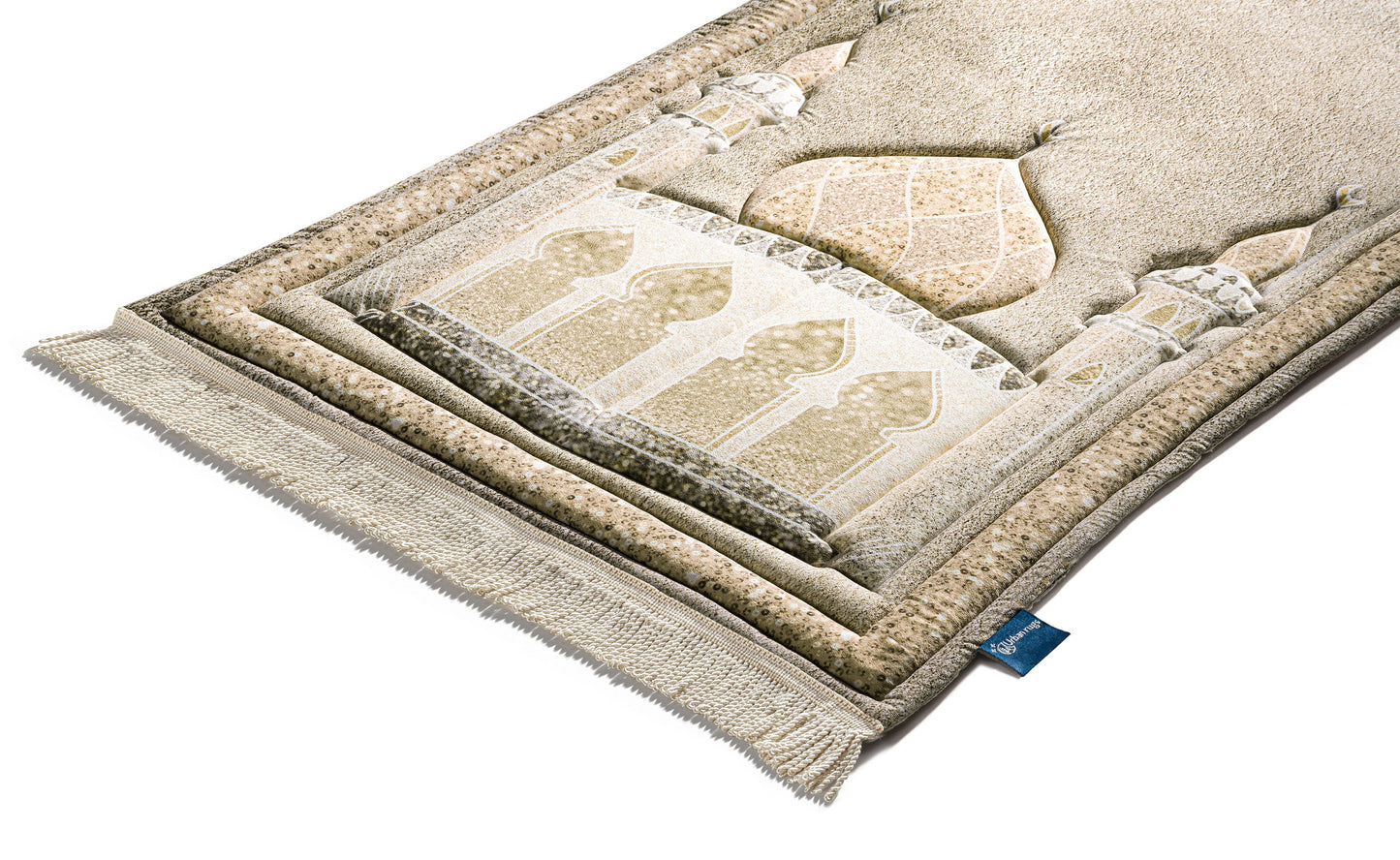 سجادة الصلاة الفاخرة باللون الذهبي اللامع