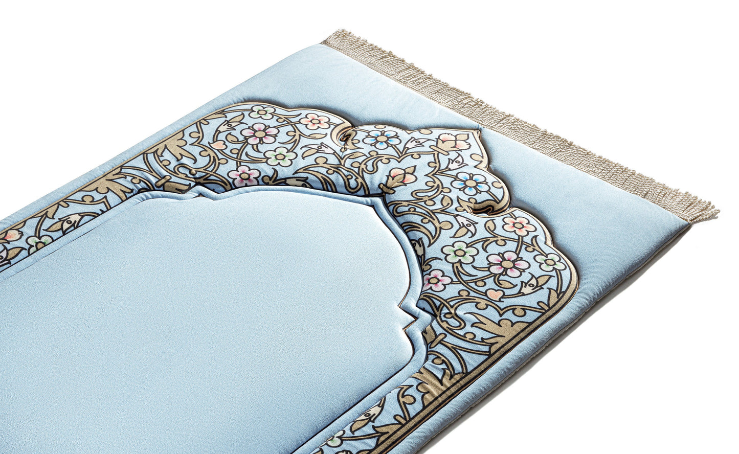 سجادة صلاة فاخرة ذات قوس ذهبي ناعم