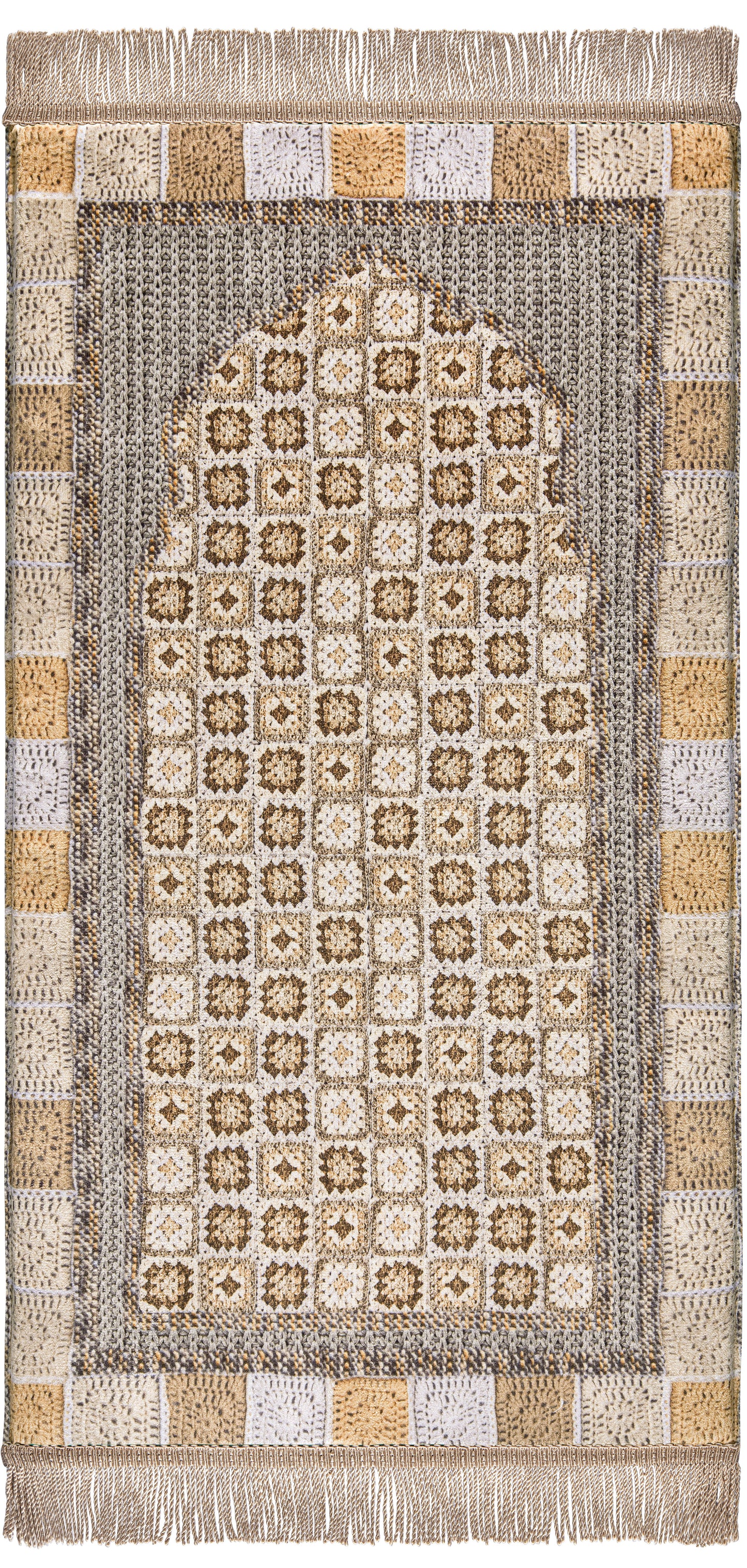 Brownish Croshet Medical Prayer Mat
