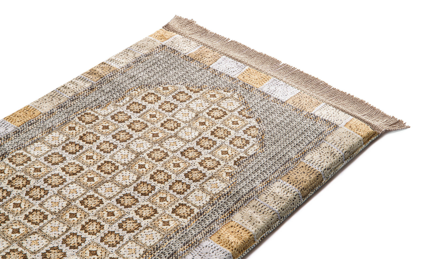 Brownish Croshet Medical Prayer Mat