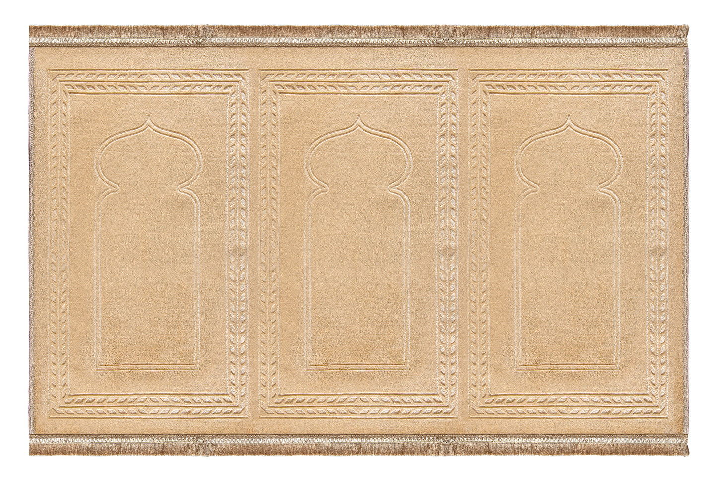 Trio Beige Jama'ah Prayer Mat