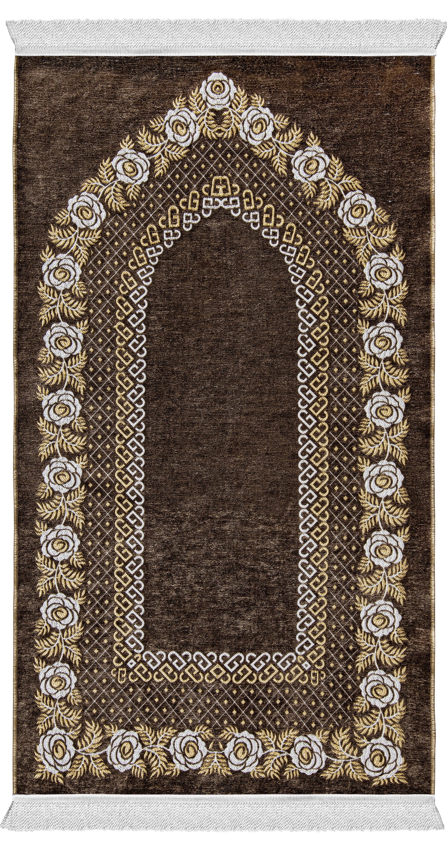 Brownish Fluer Arch Unpadded Sejadah