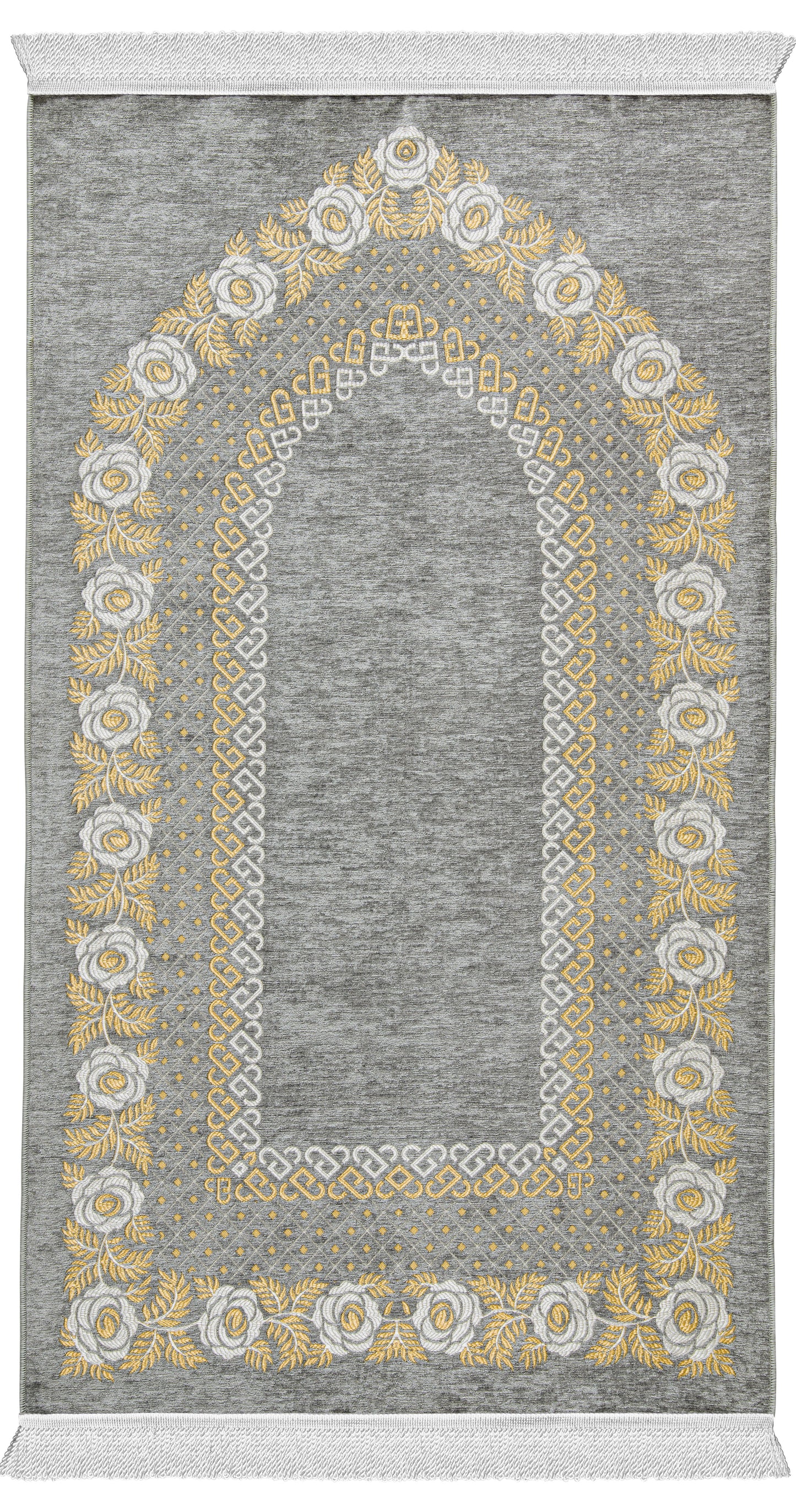 Gris Fluer Arch Unpadded Sejadah