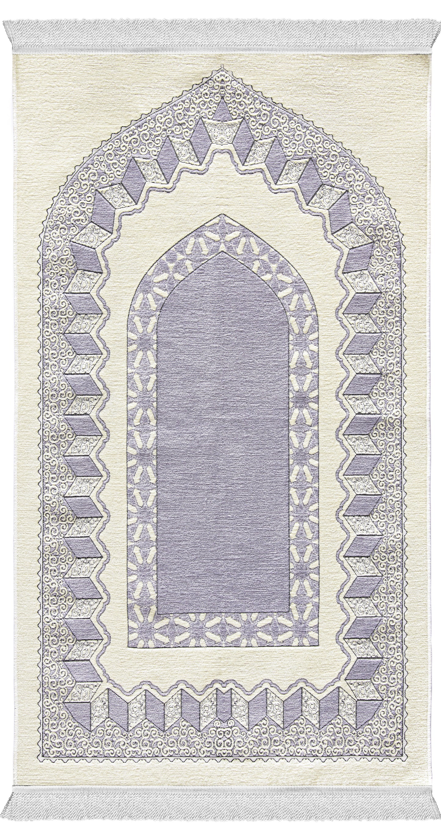 Mauve Islamic Geometric Arch Unpadded Sejadah