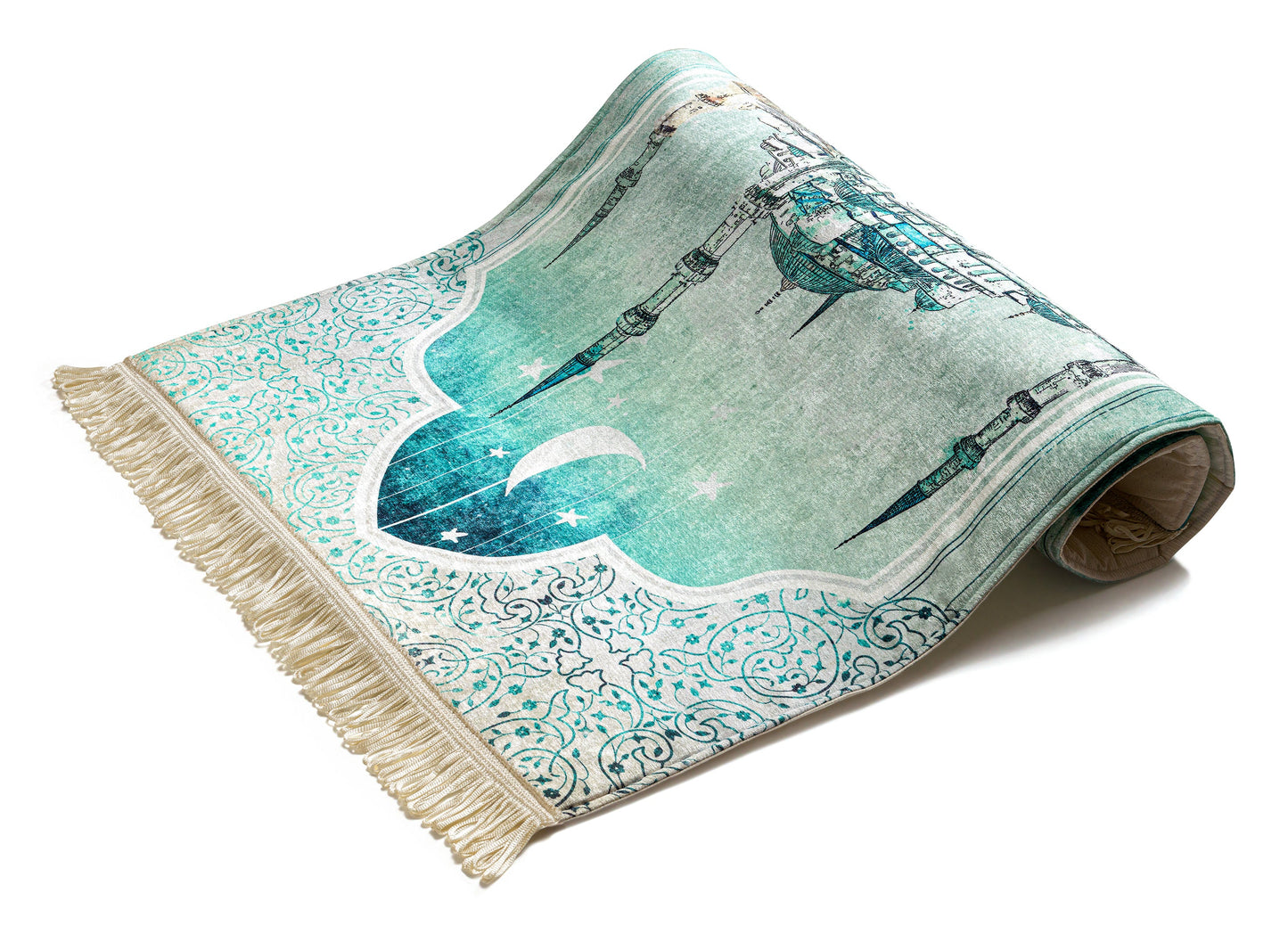 Light Green Mosque Original Prayer Mat