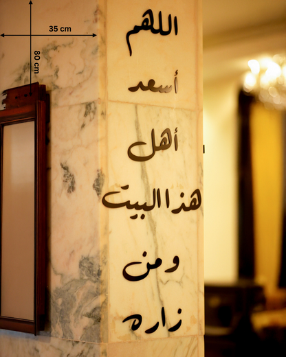 اللَّهُمَّ أَسْعِدْ أَهْلَ هٰذَا الْبَيْتِ وَمَنْ زَارَهُ