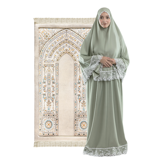 Antique Indian Arch Premium Mat + Elite Prayer Wear