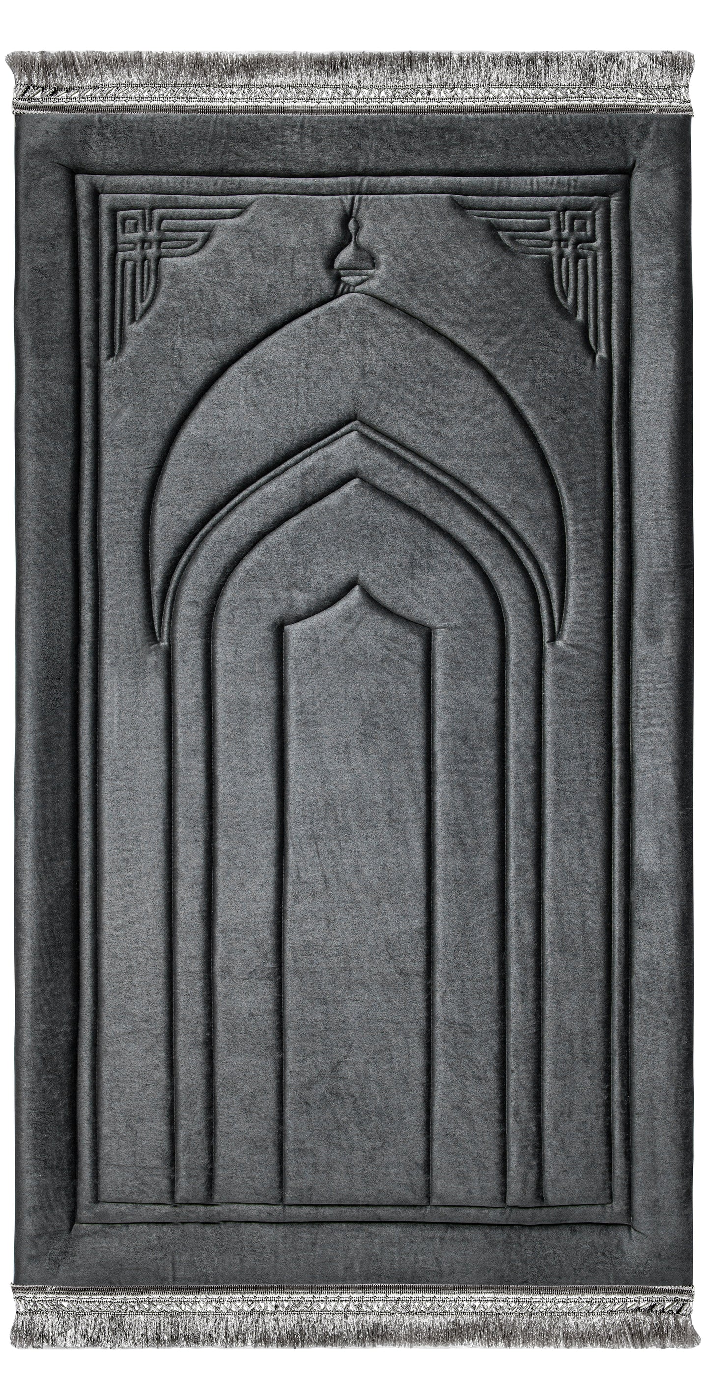Dark Grey Capitone Prayer Mat