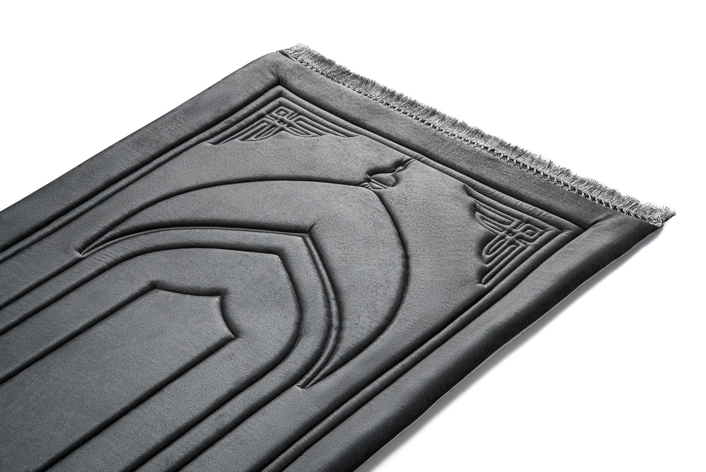 Dark Grey Capitone Prayer Mat