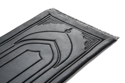 Dark Grey Capitone Prayer Mat