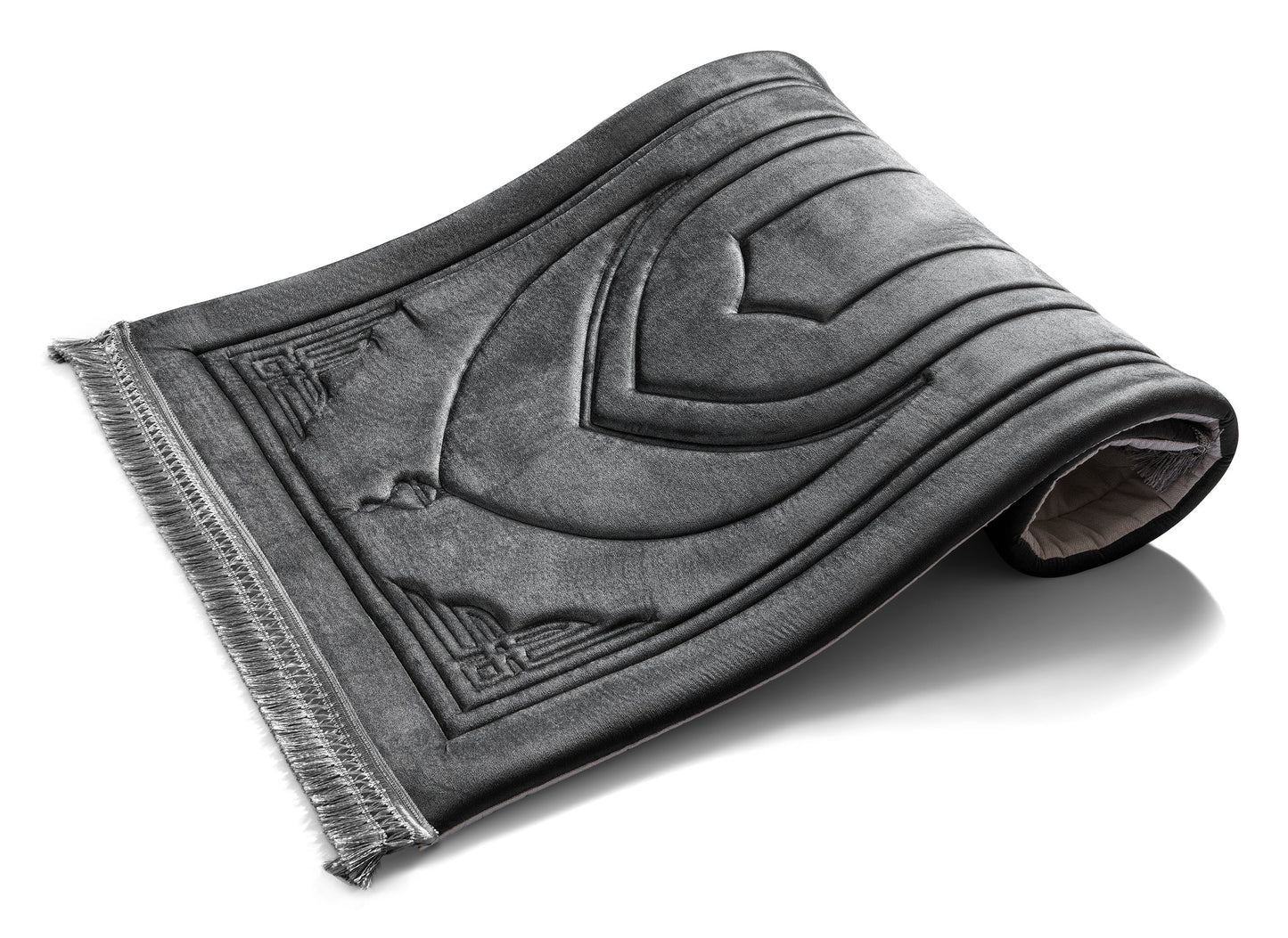 Dark Grey Capitone Prayer Mat
