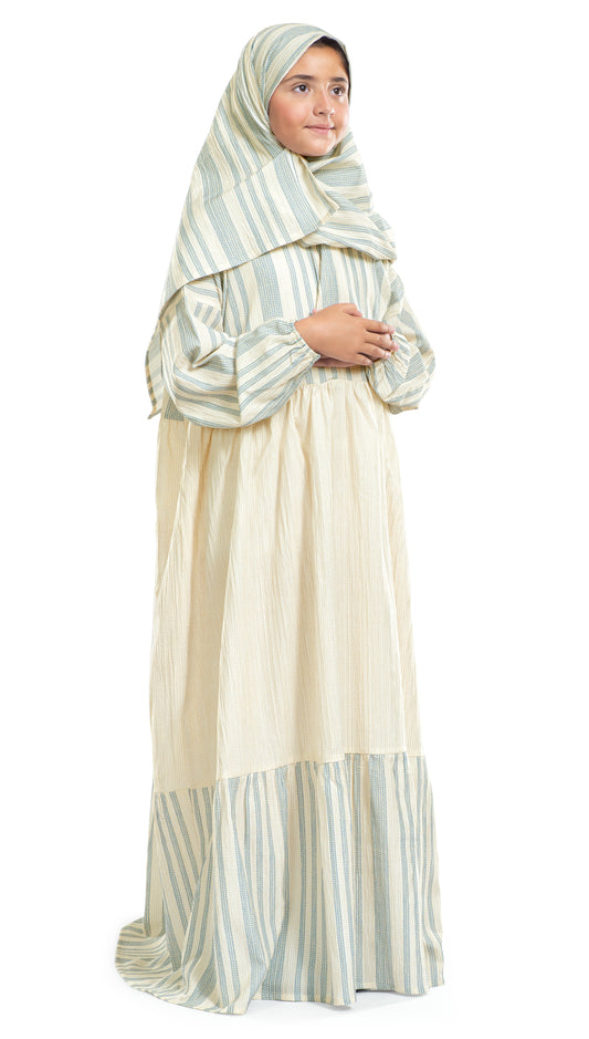 Cloudii Striped Islamic Junior Prayer Wear