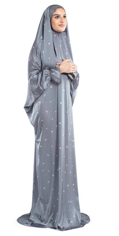Stone Satin Islamic Prayer Wear