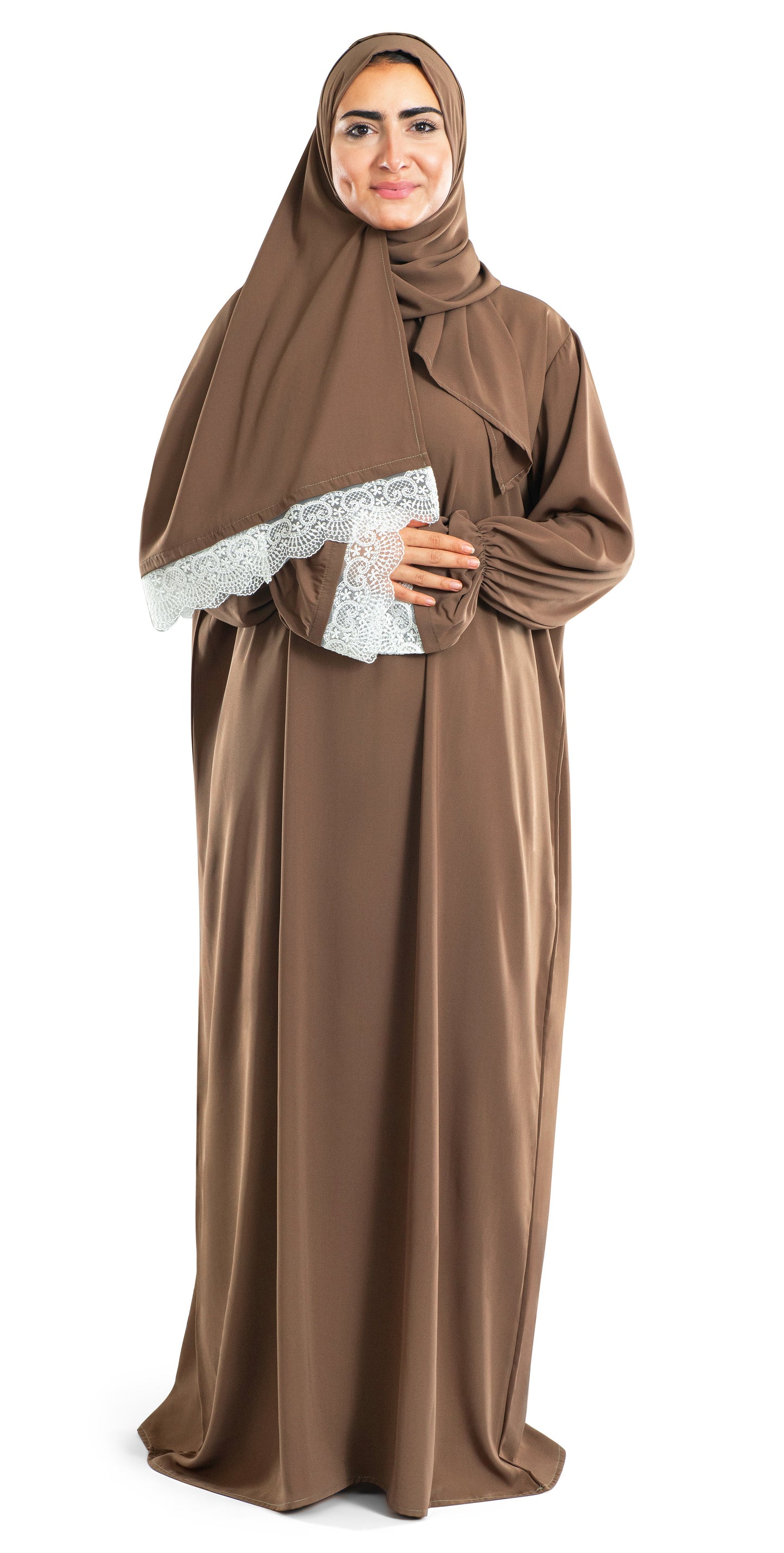 Cocoa Lace Islamic Prayer Wear