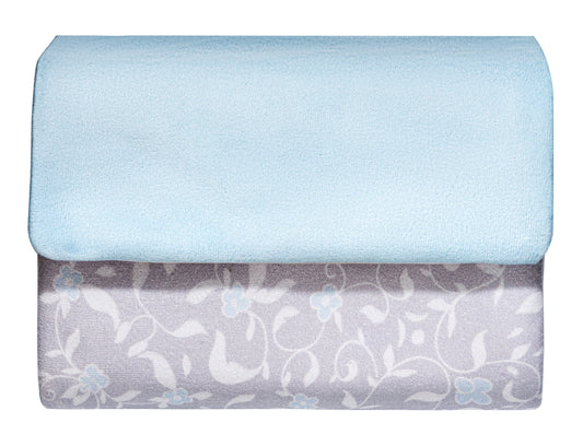 Sky Blue Floral Pocket Sejadah