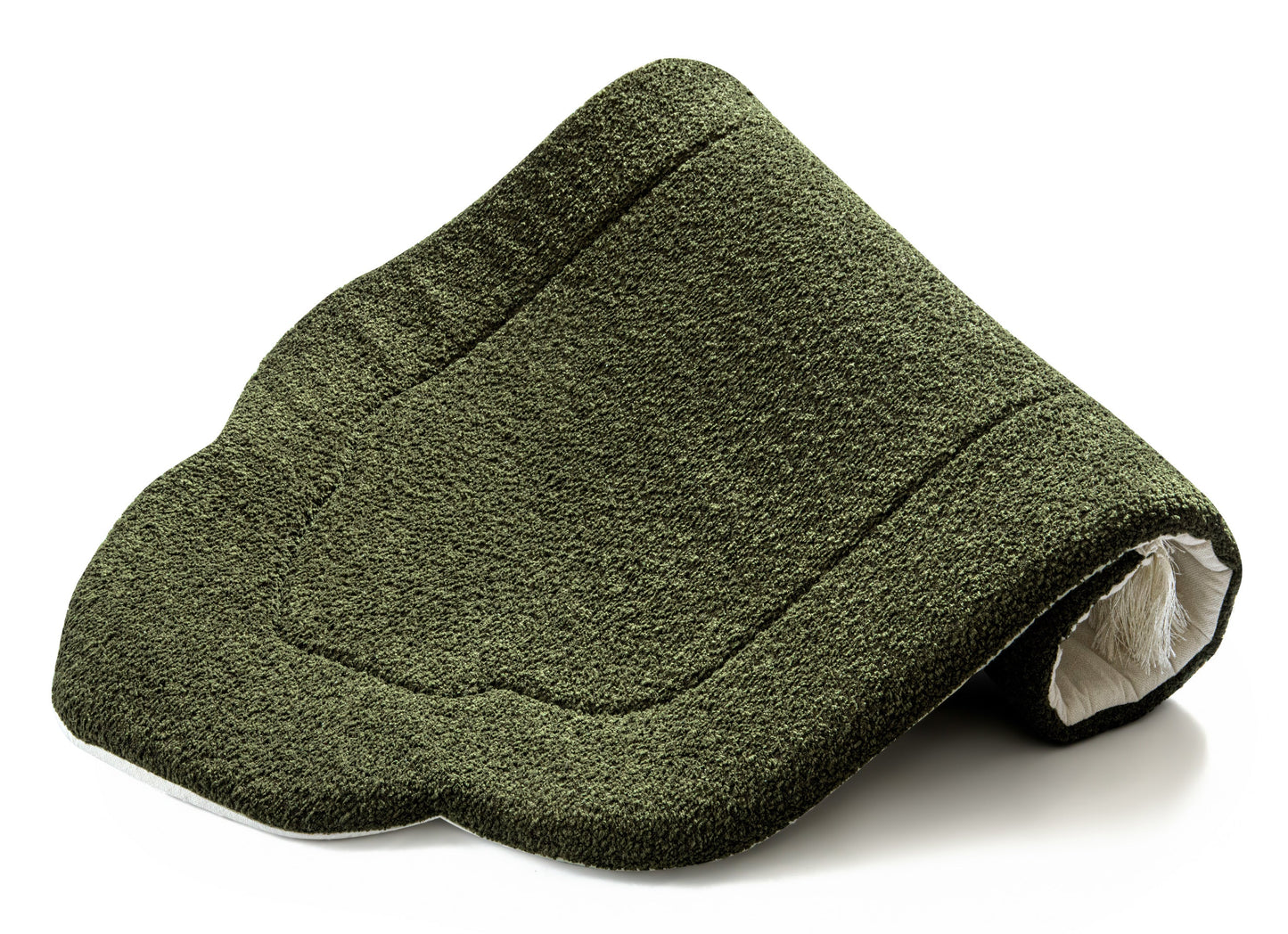 Deep Olive Arched Plain Prayer Mat