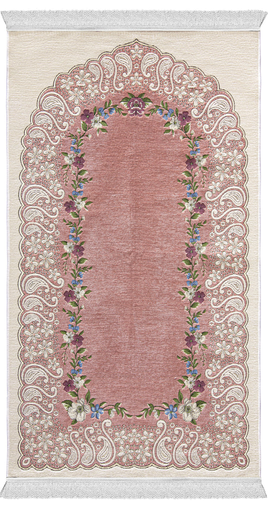 Cashmeric Flowered Arch Unpadded Sejadah