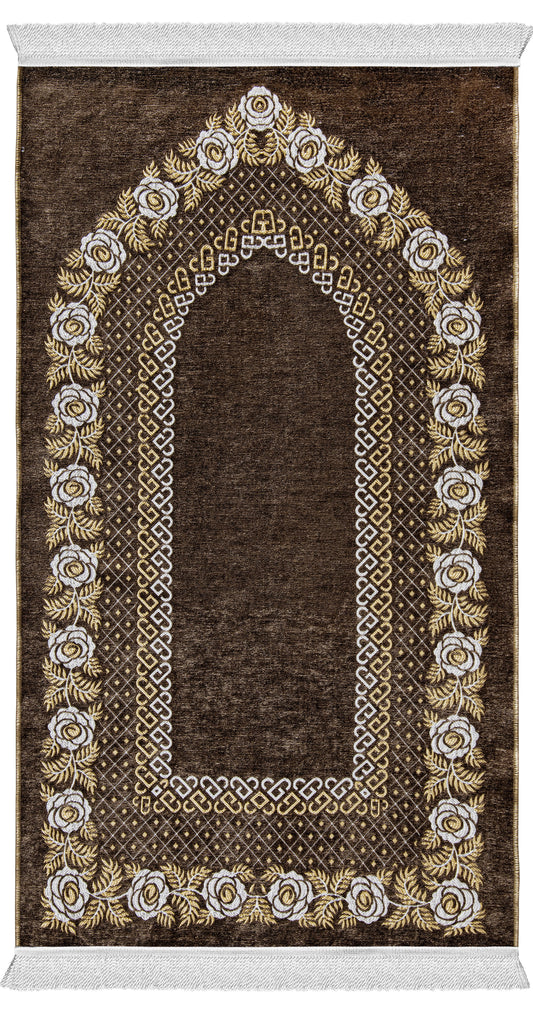 Brownish Fluer Arch Unpadded Sejadah