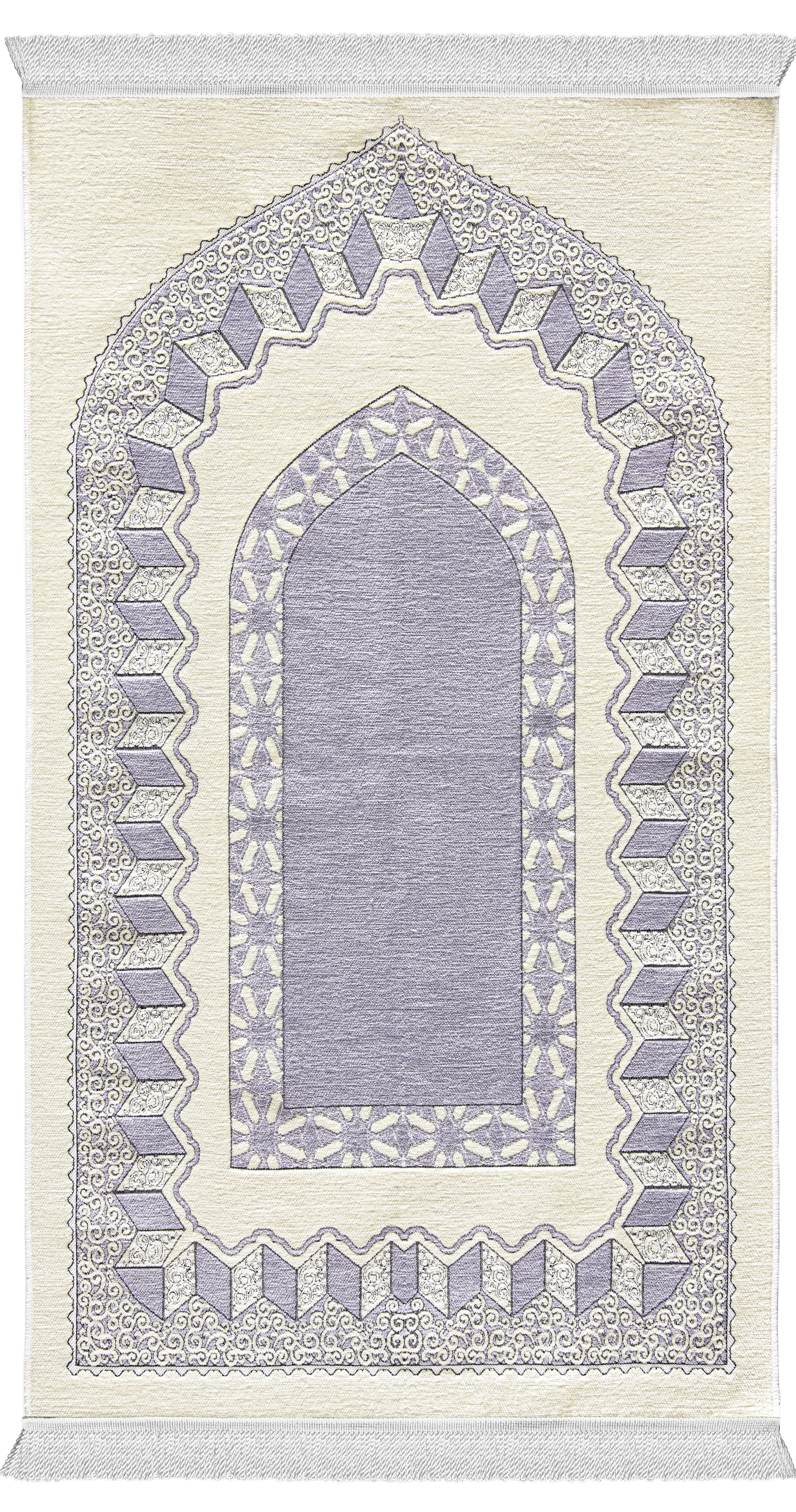 Mauve Islamic Geometric Arch Unpadded Sejadah – Urban Rugs Lebanon