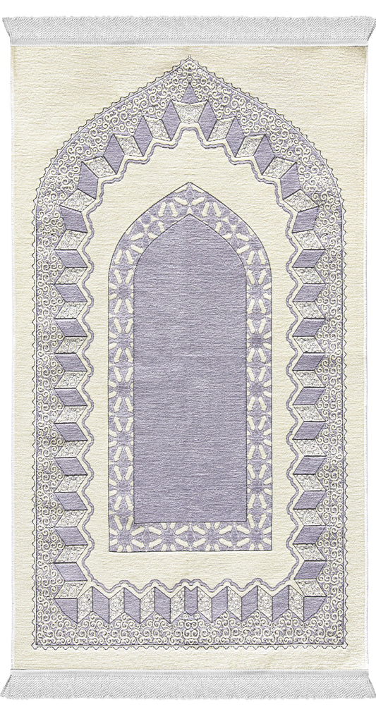 Mauve Islamic Geometric Arch Unpadded Sejadah
