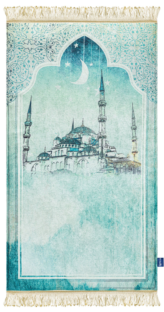 Light Green Mosque Original Prayer Mat